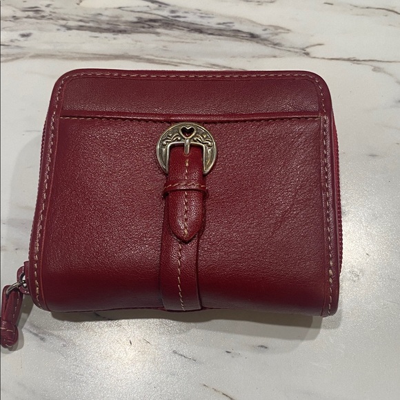 Brighton Red Leather Wallet with Heart Buckle - Picture 1 of 6